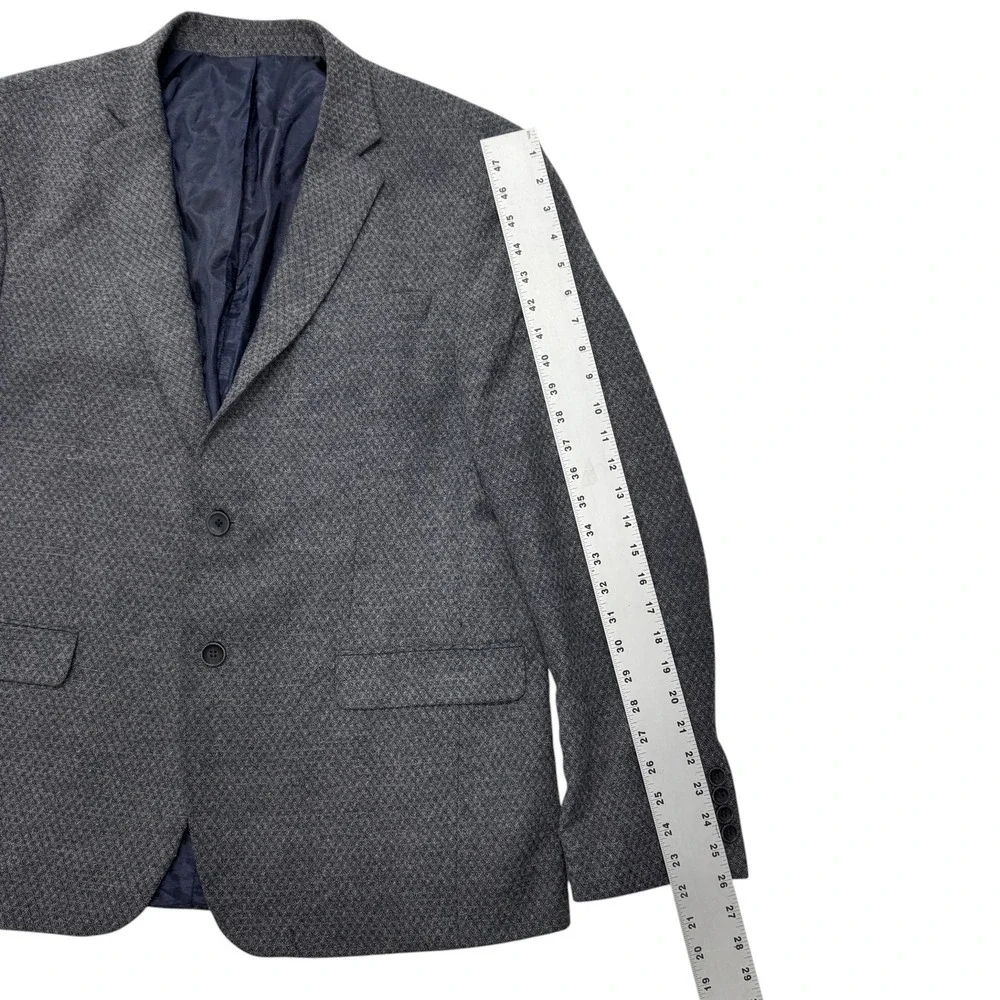 Cricket & Co Gray Wool Blend Textured Blazer Jacket Mens 56 46 US Lord
